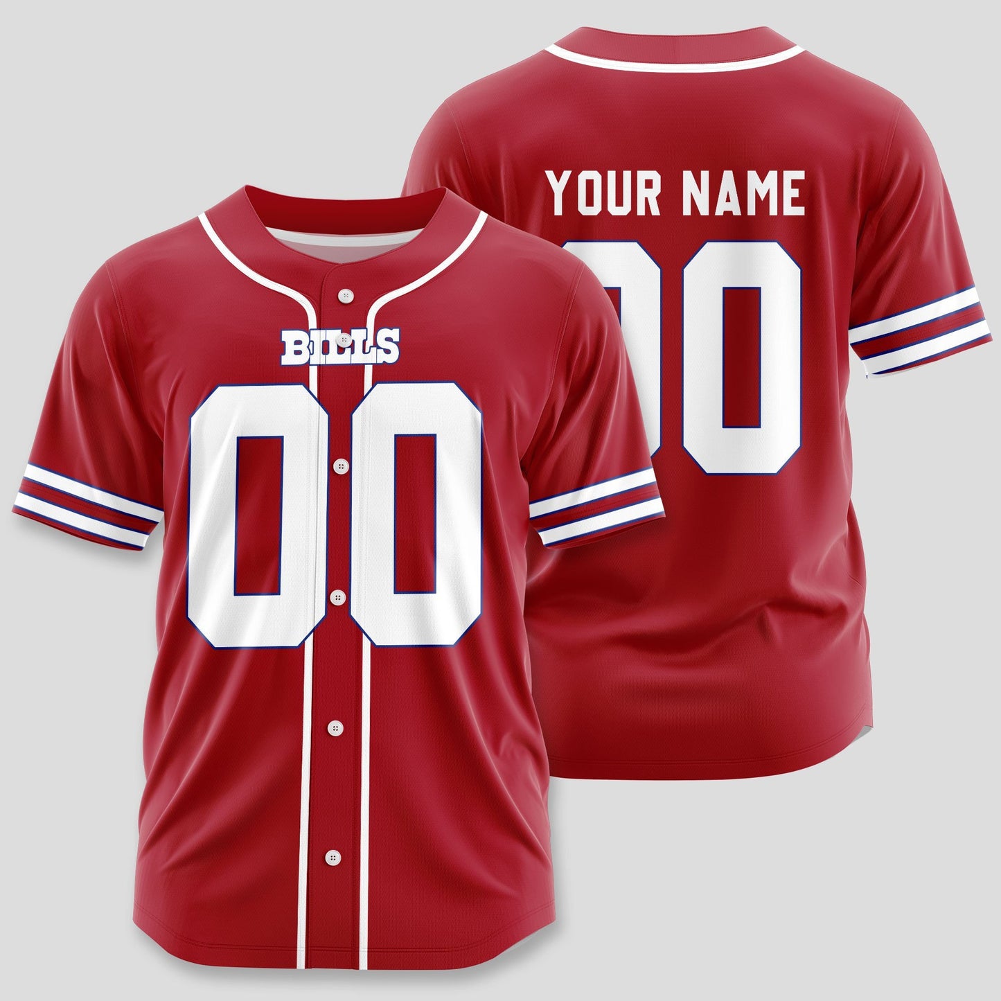 Buffalo Bills Classic Baseball Jersey Customize Your Name & Number AZEMBJS000084