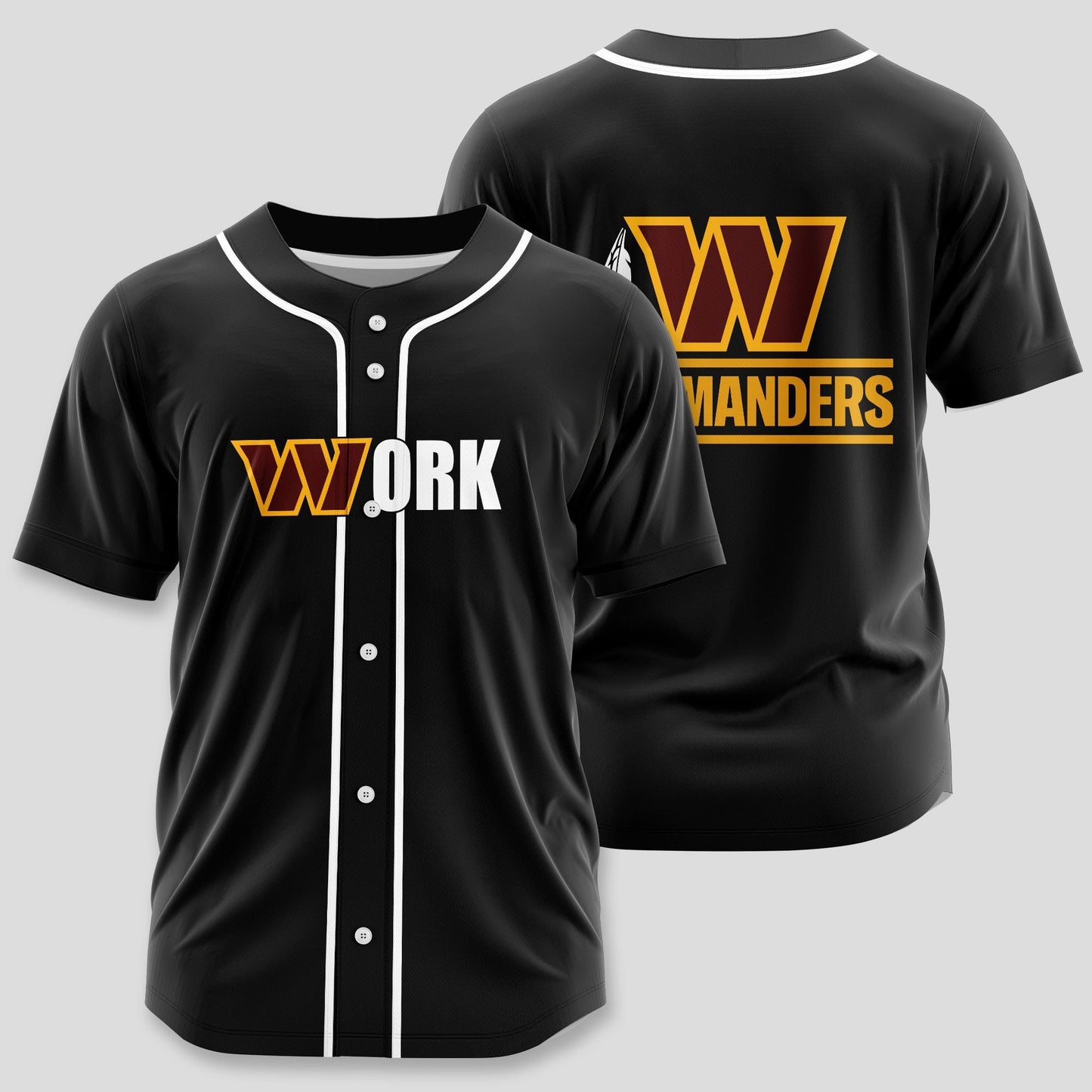 Washington Commanders Classic Baseball Jersey Customize Your Name & Number AZEMBJS000086
