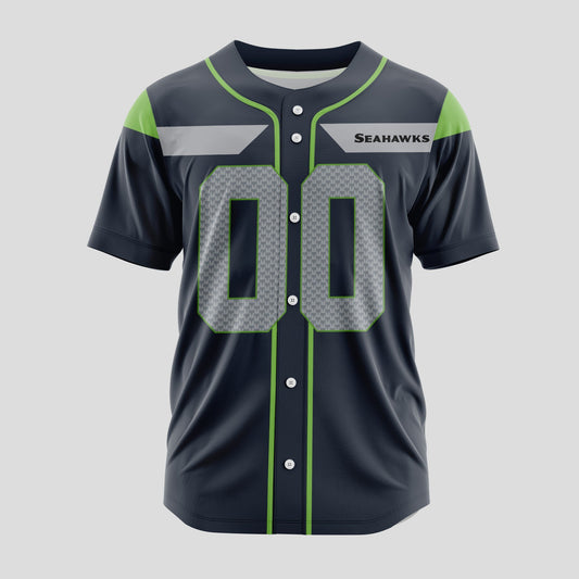 Seattle Seahawks Classic Baseball Jersey Customize Your Name & Number AZEMBJS000087