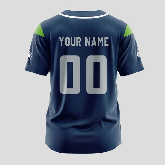 Seattle Seahawks Classic Baseball Jersey Customize Your Name & Number AZEMBJS000088