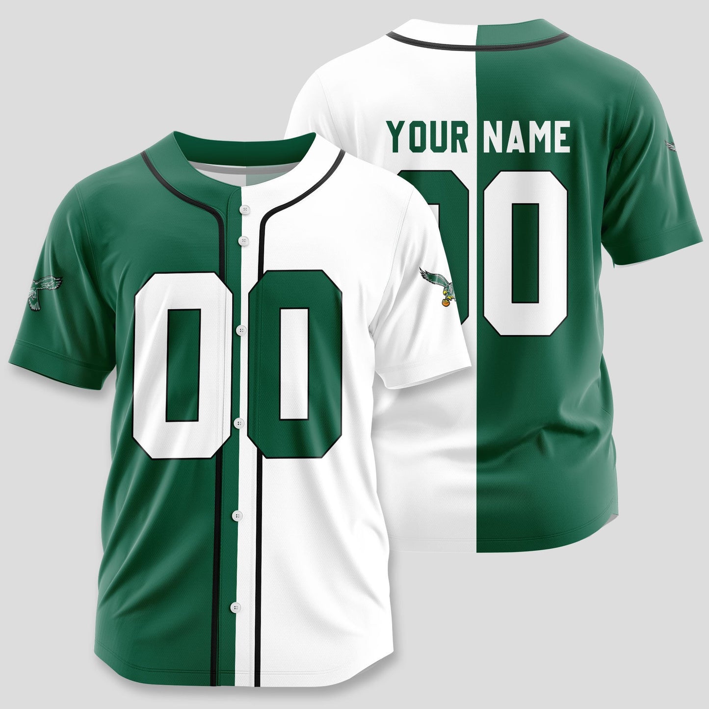 Philadelphia Eagles Classic Baseball Jersey Customize Your Name & Number AZEMBJS000091