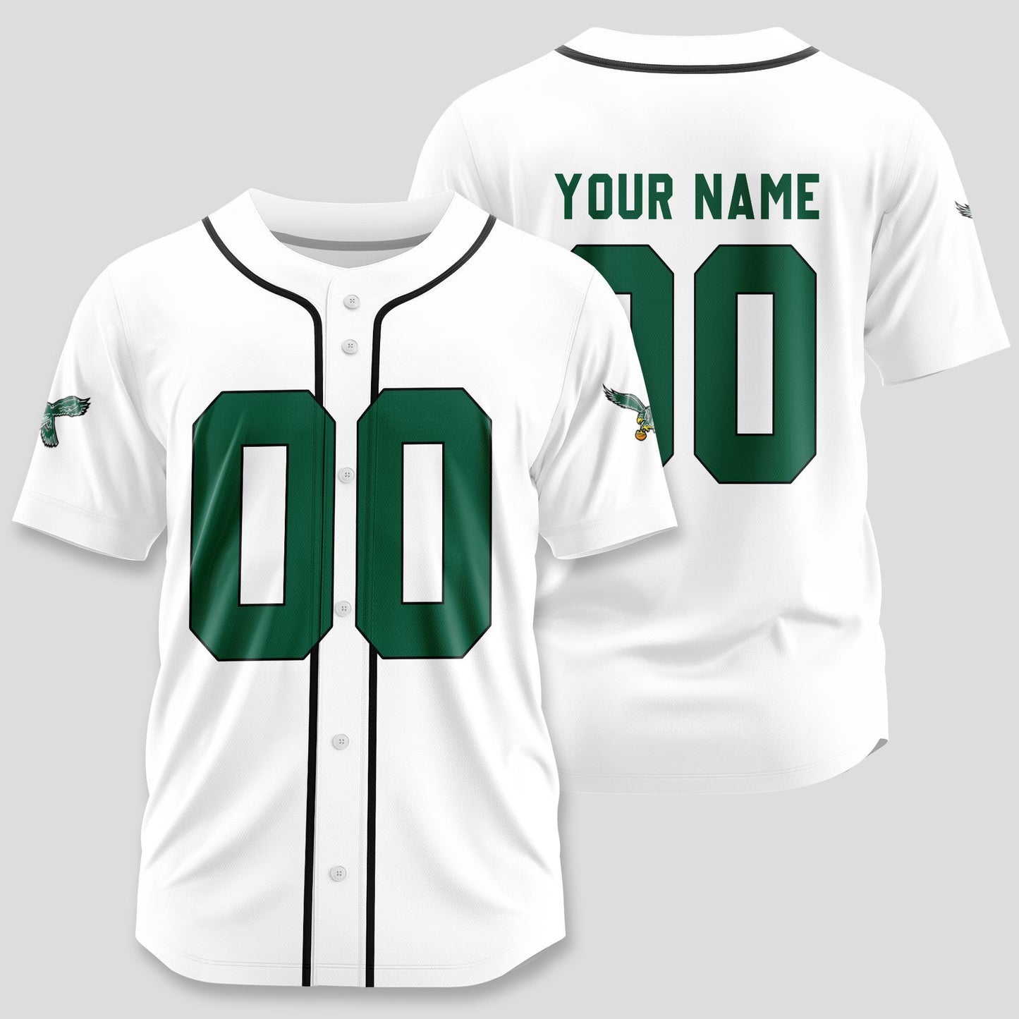 Philadelphia Eagles Classic Baseball Jersey Customize Your Name & Number AZEMBJS000093