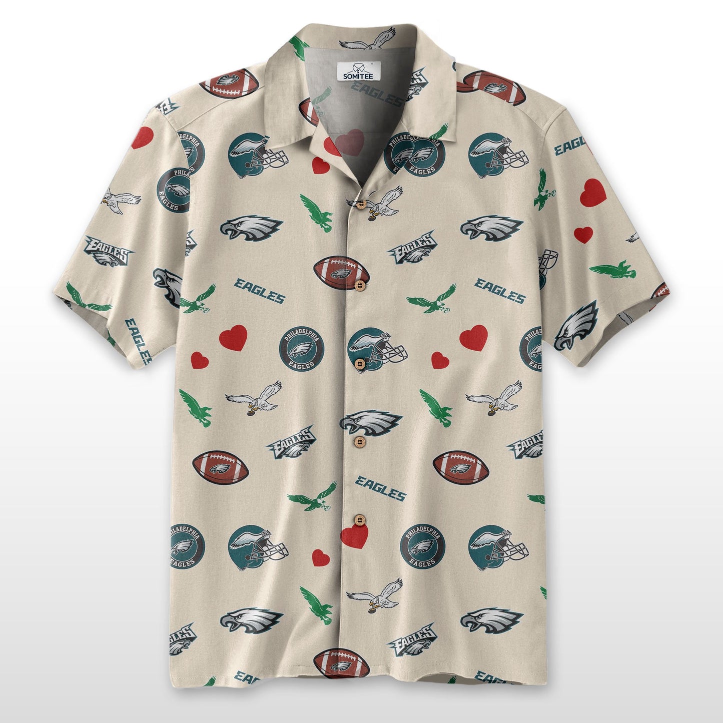 Philadelphia Eagles Personalized Hawaiian Shirt 100% Cotton AZBTCHW000030