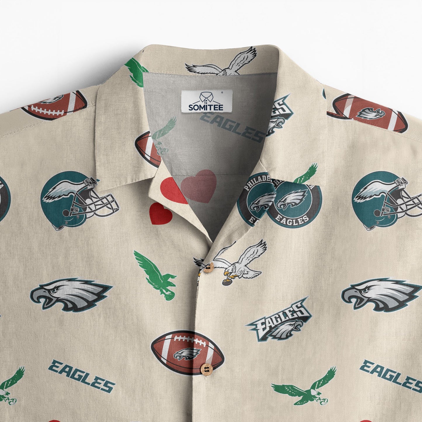 Philadelphia Eagles Personalized Hawaiian Shirt 100% Cotton AZBTCHW000030