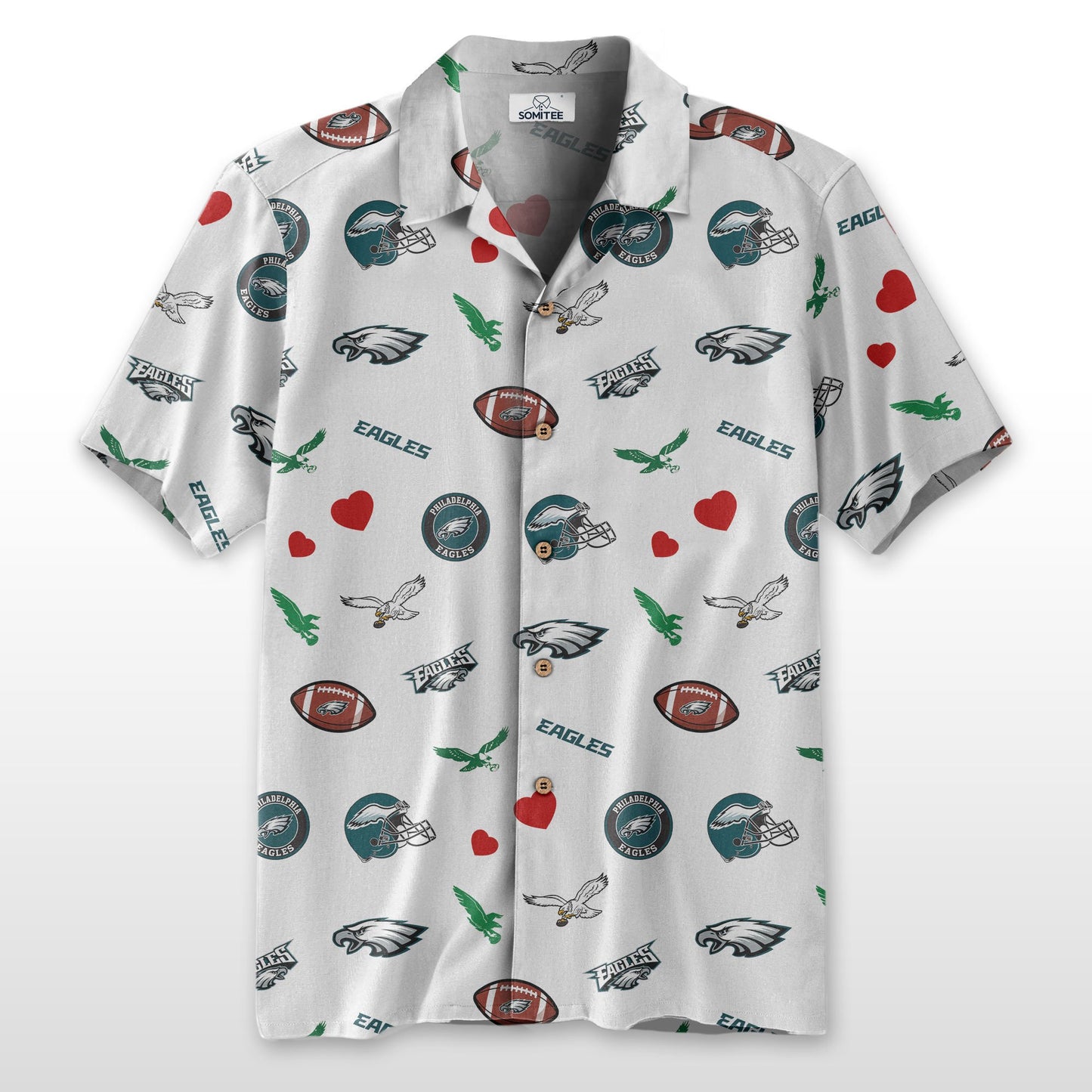 Philadelphia Eagles Personalized Hawaiian Shirt 100% Cotton AZBTCHW000030