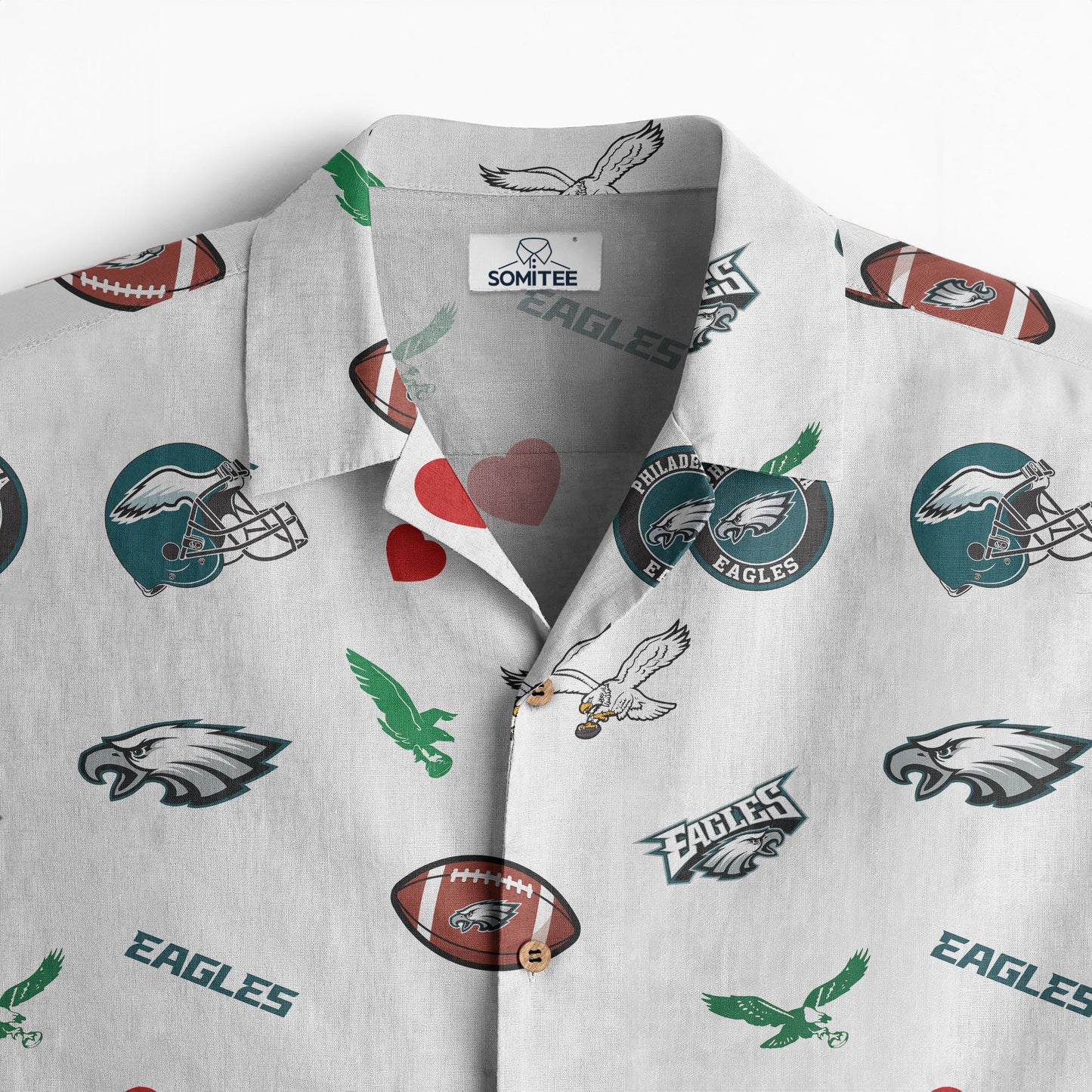 Philadelphia Eagles Personalized Hawaiian Shirt 100% Cotton AZBTCHW000030