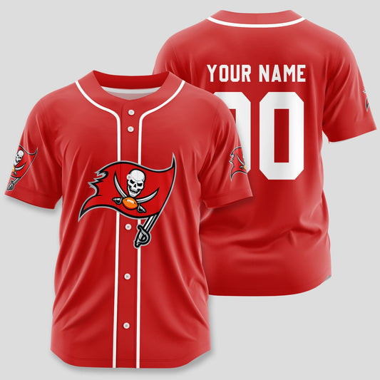 Tampa Bay Buccaneers Classic Baseball Jersey Customize Your Name & Number AZEMBJS000100