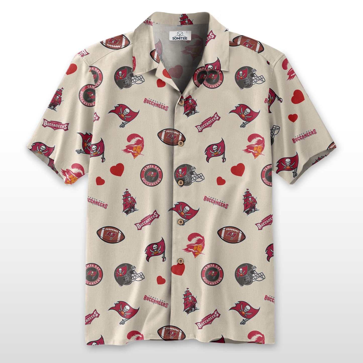 Tampa Bay Buccaneers Personalized Hawaiian Shirt 100% Cotton AZBTCHW000031