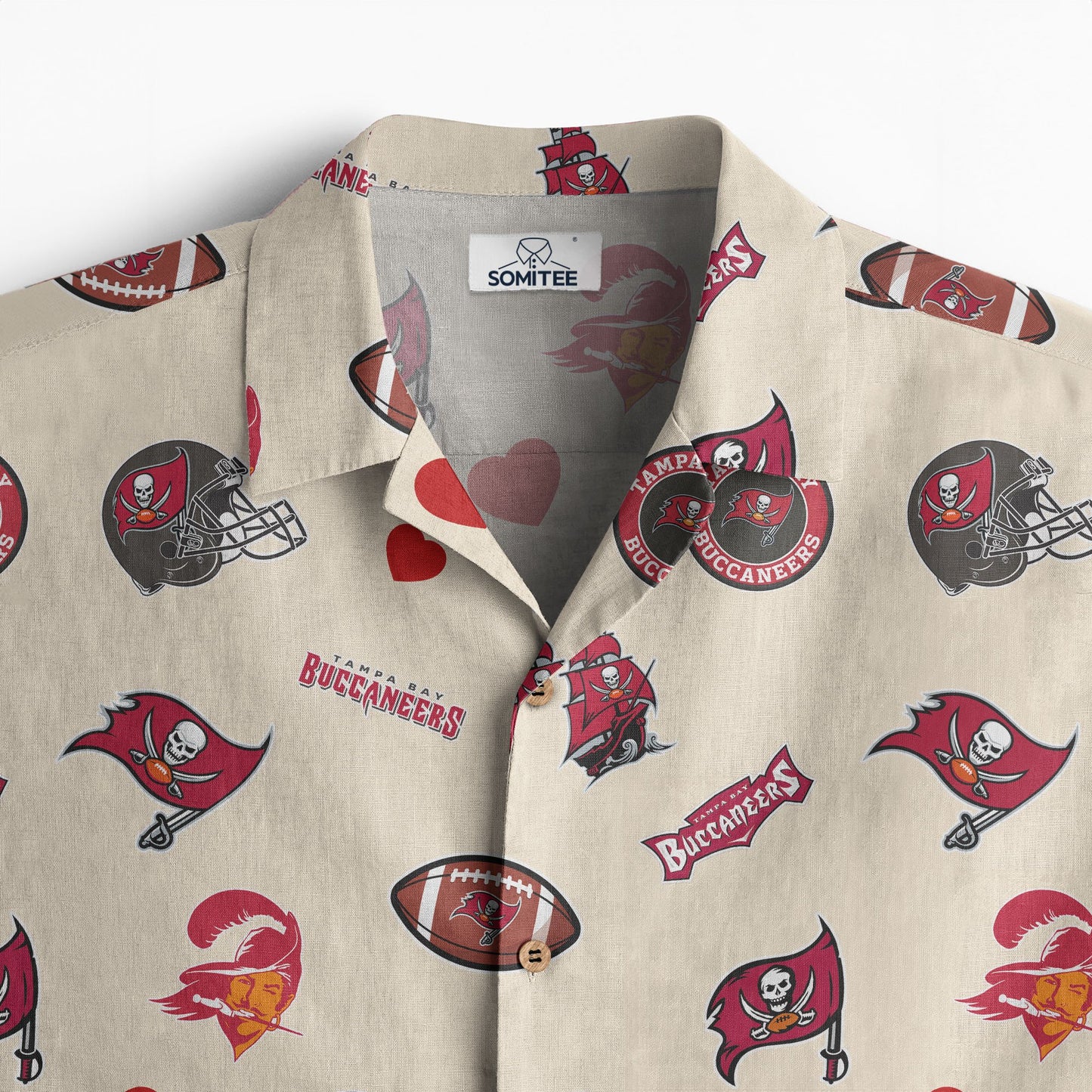 Tampa Bay Buccaneers Personalized Hawaiian Shirt 100% Cotton AZBTCHW000031