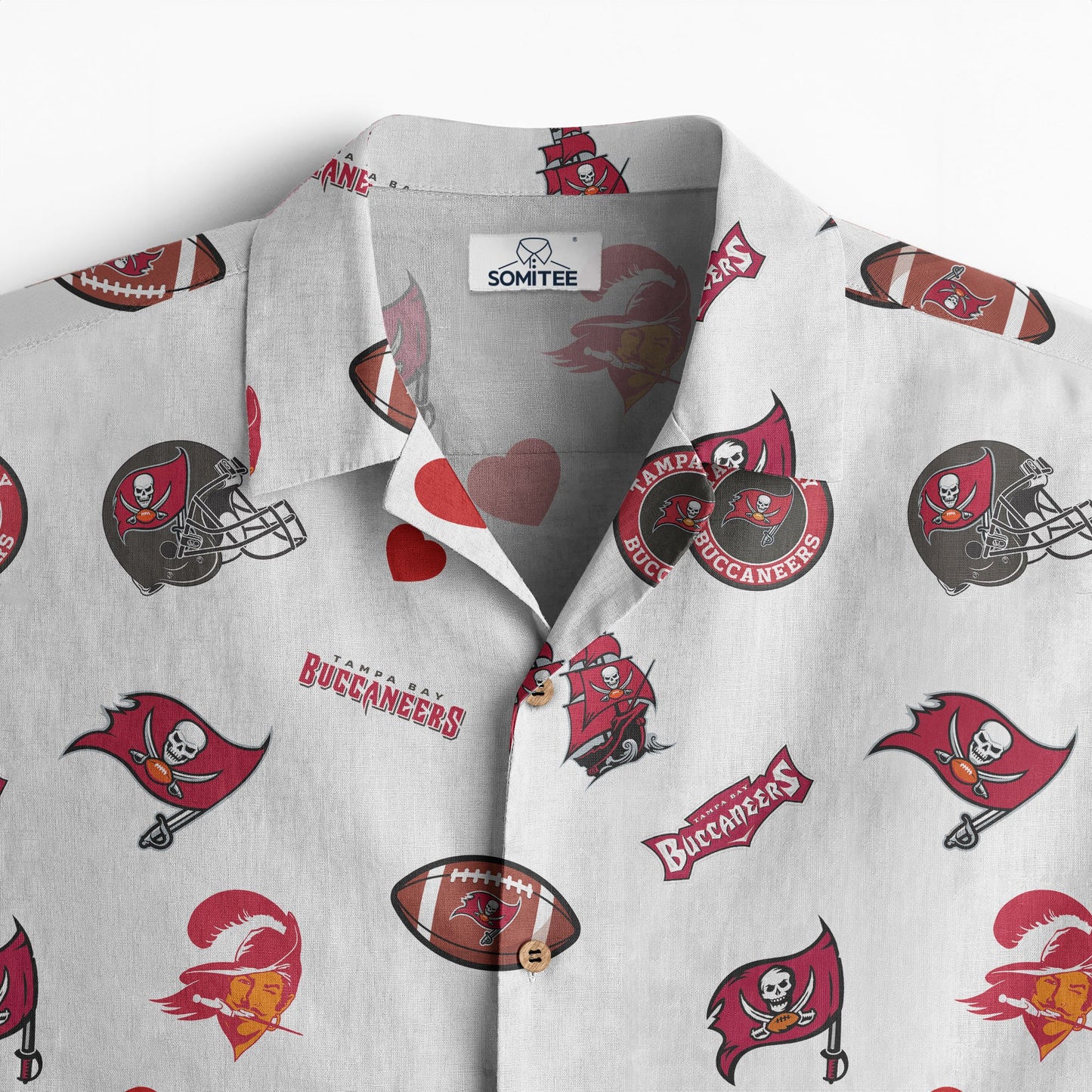 Tampa Bay Buccaneers Personalized Hawaiian Shirt 100% Cotton AZBTCHW000031