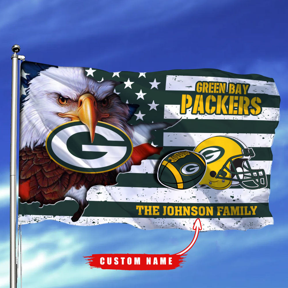 Green Bay Packers-Flag-Custom Name