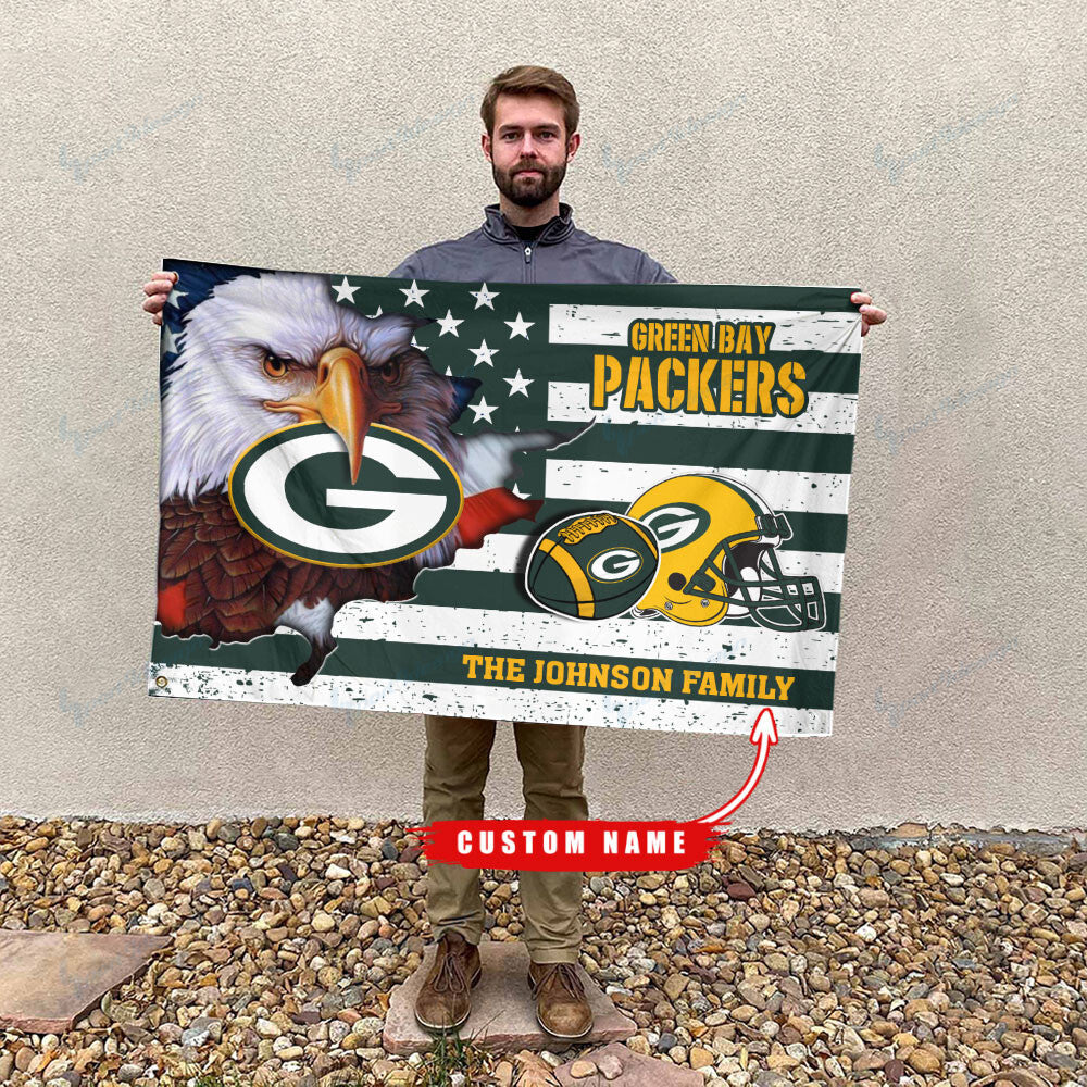 Green Bay Packers-Flag-Custom Name