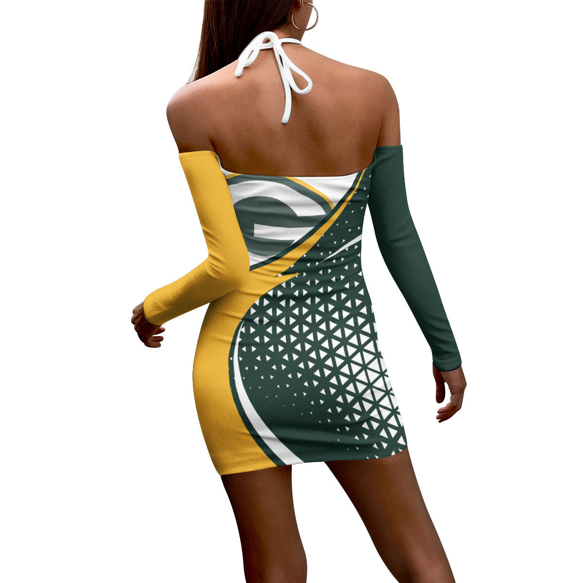 Green Bay Packers Halter Lace-up Dress 37