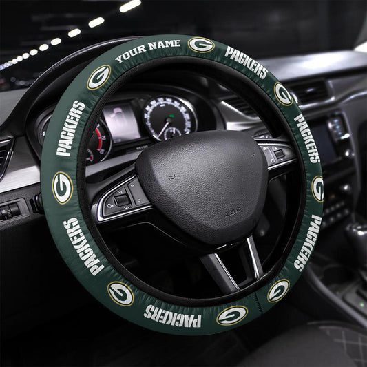 Green Bay Packers Personalized 3D Steering Wheel Cover 75