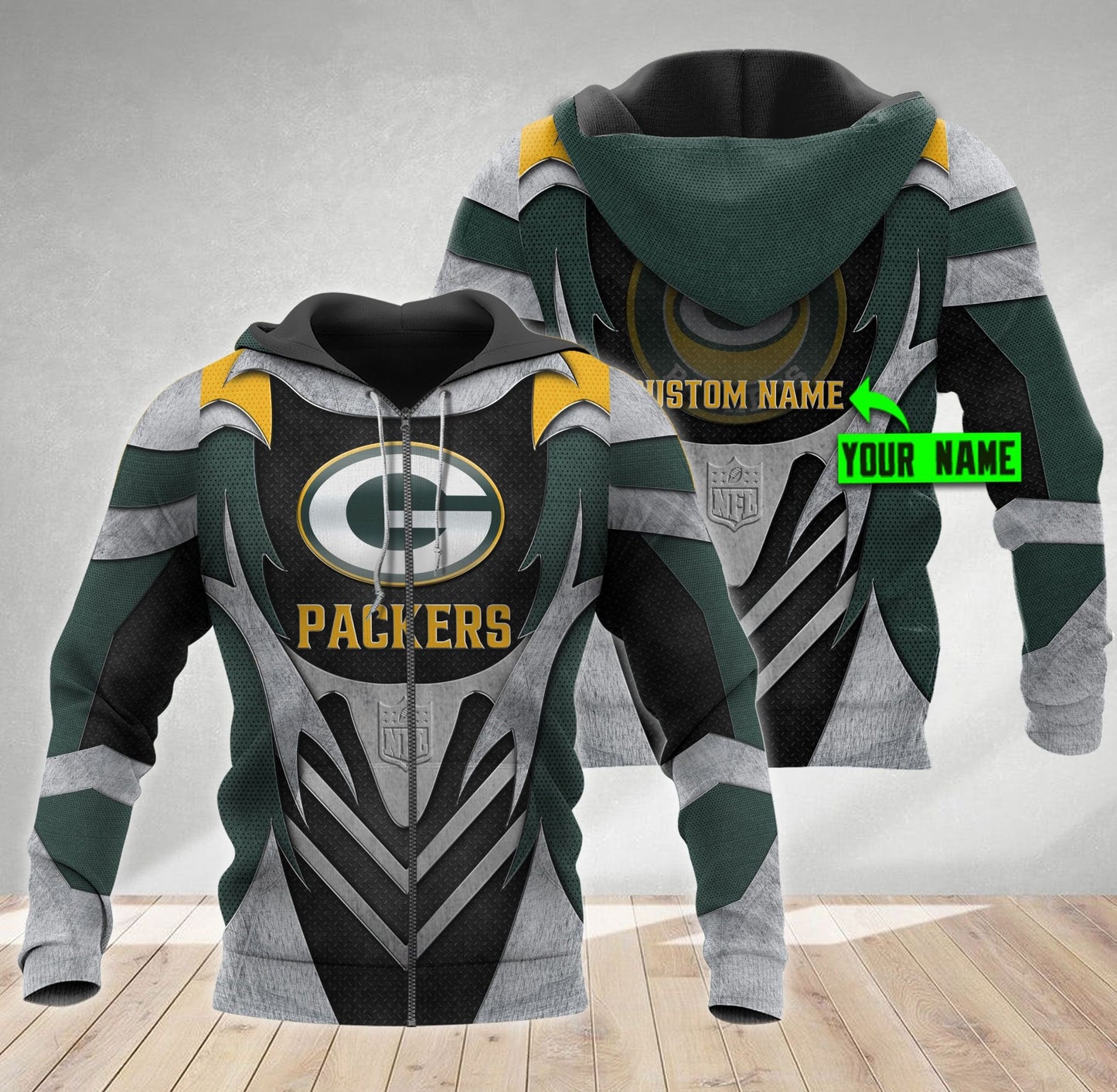Green Bay Packers Personalized All Over Printed 459