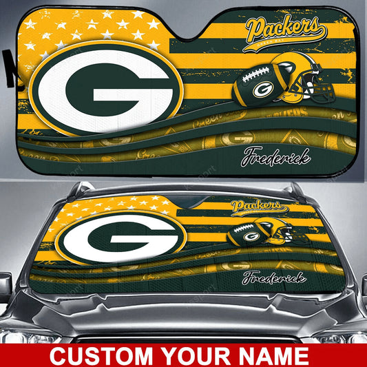 Green Bay Packers Personalized Auto Sun Shade BG11