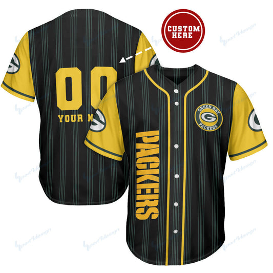 Green Bay Packers Personalized Baseball Jersey BG269