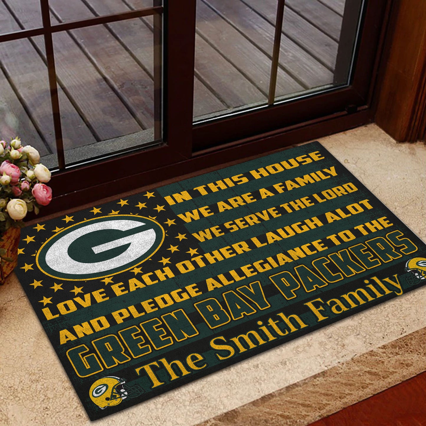 Green Bay Packers Personalized Doormat BG295