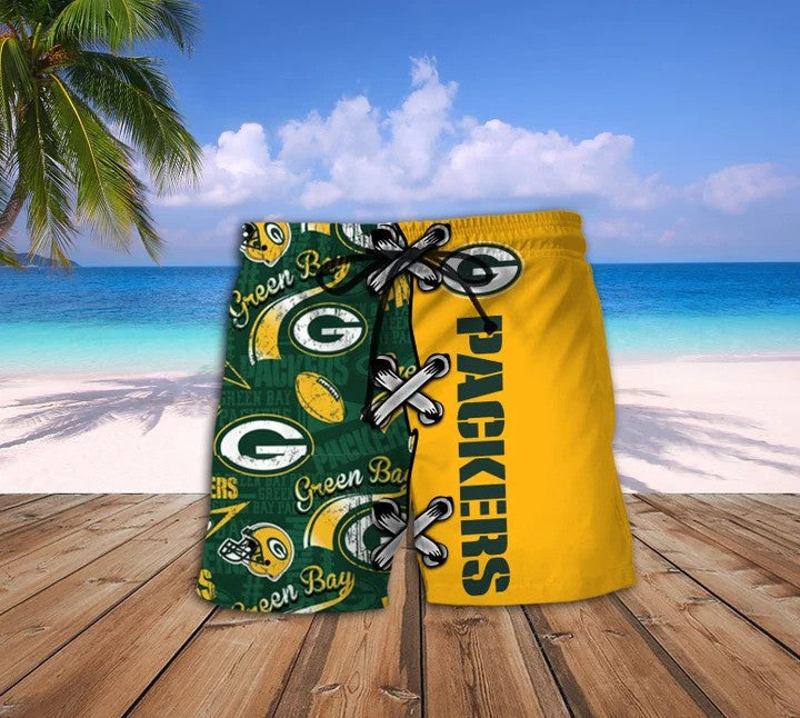 Green Bay Packers Personalized Hawaii Shirt & Shorts BG188