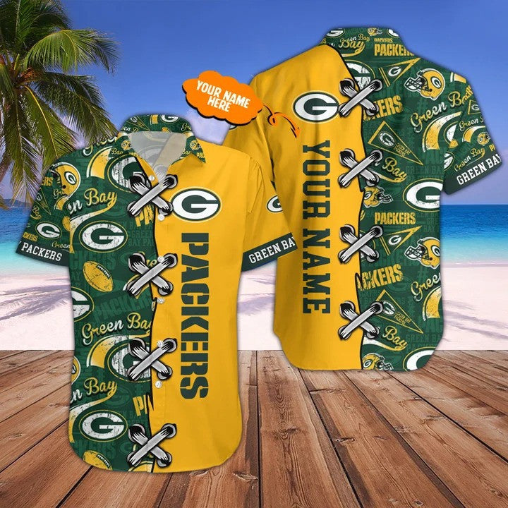 Green Bay Packers Personalized Hawaii Shirt & Shorts BG188