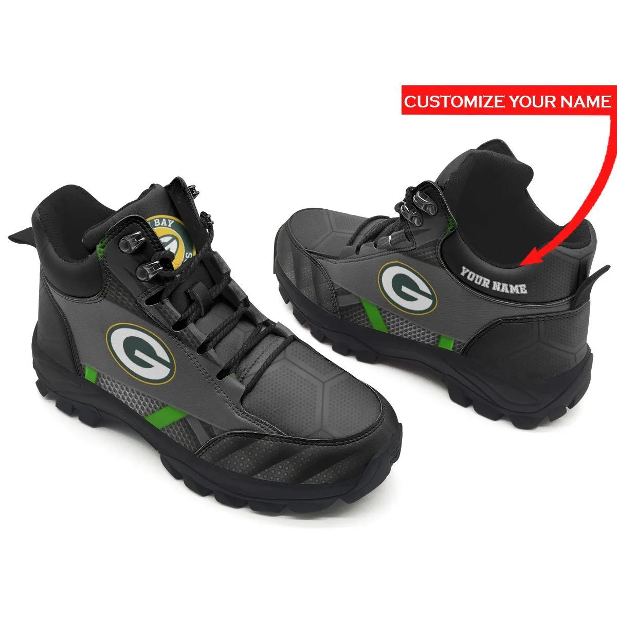 Green Bay Packers Personalized Hiking Shoes 48