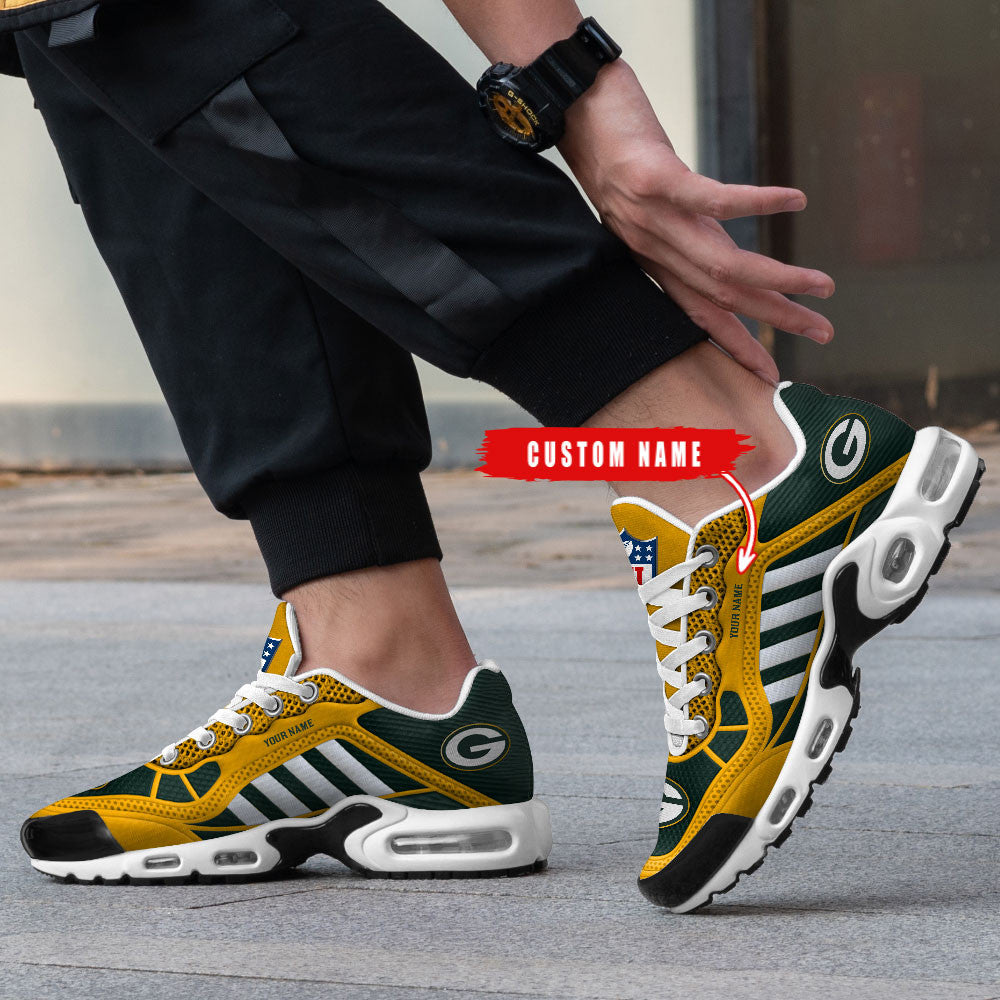 Green Bay Packers Personalized Plus T-N Youth Sneakers BG146
