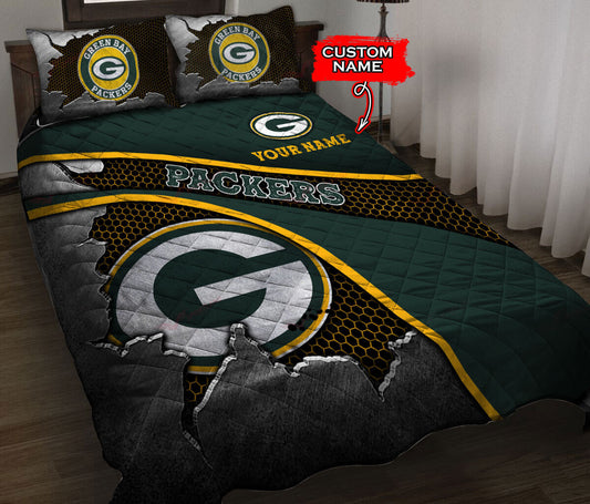 Green Bay Packers Personalized Quilt Set BG126