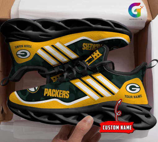 Green Bay Packers Personalized Yezy Running Sneakers BG321