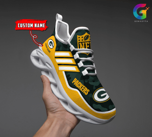 Green Bay Packers Personalized Yezy Running Sneakers BG321