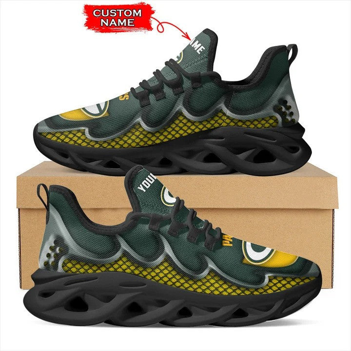 Green Bay Packers Personalized Yezy Running Sneakers BG396
