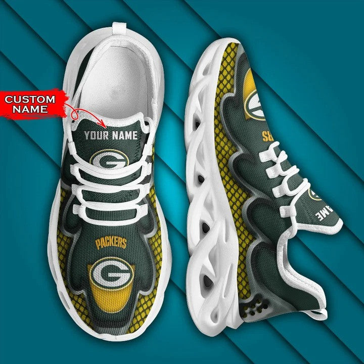 Green Bay Packers Personalized Yezy Running Sneakers BG396