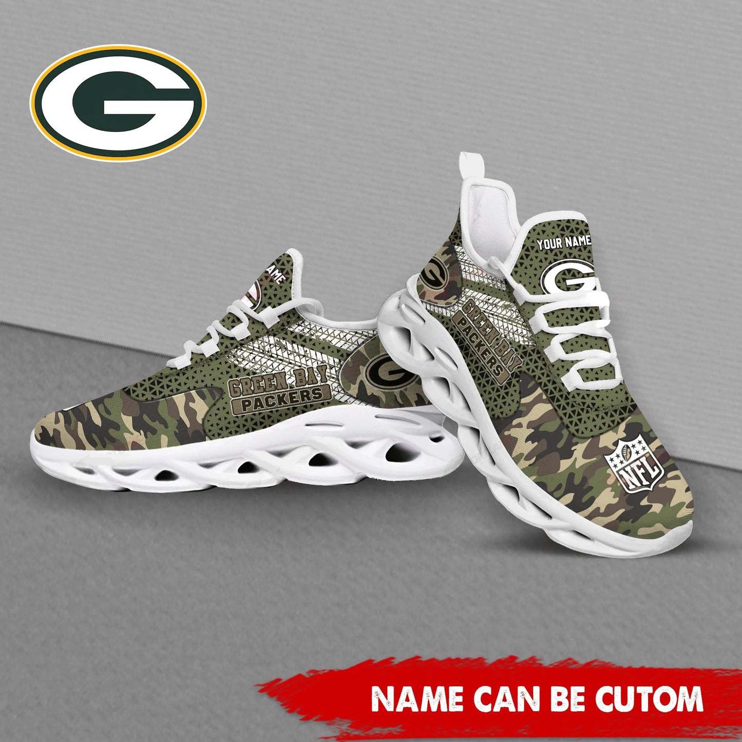 Green Bay Packers Personalized Yezy Running Sneakers SPD601