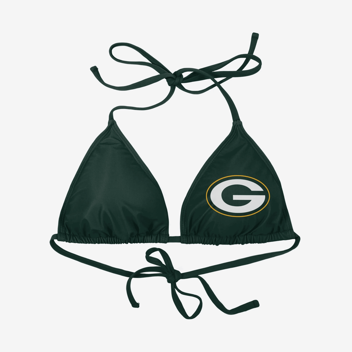 Green Bay Packers Womens Solid Logo Bikini