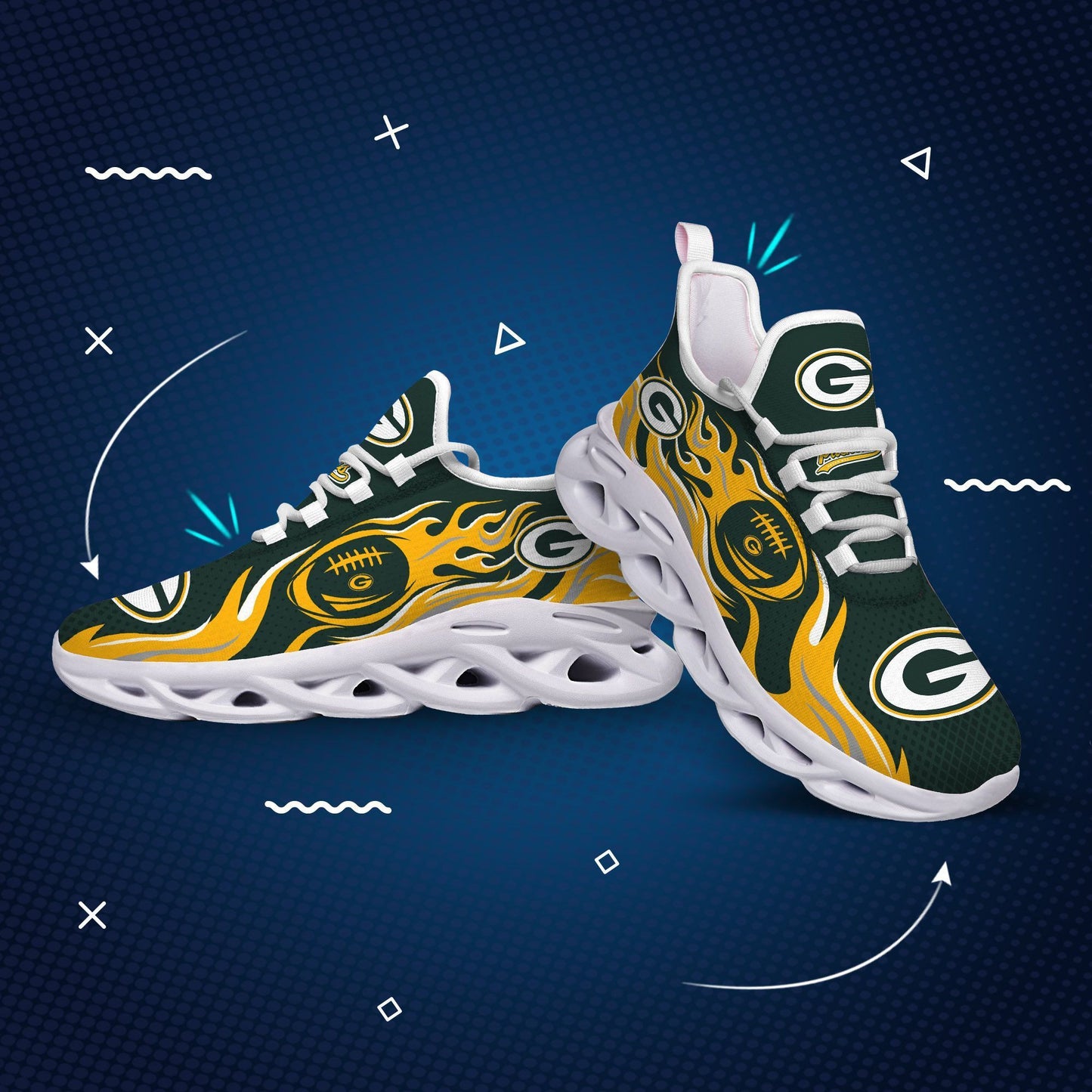 Green Bay Packers Yezy Running Sneakers 171