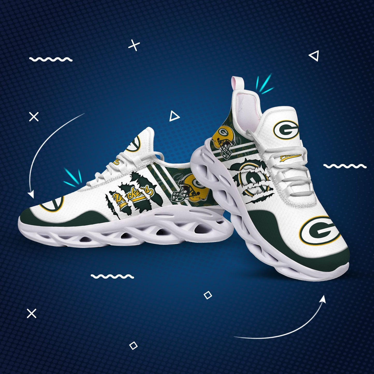 Green Bay Packers Yezy Running Sneakers 172