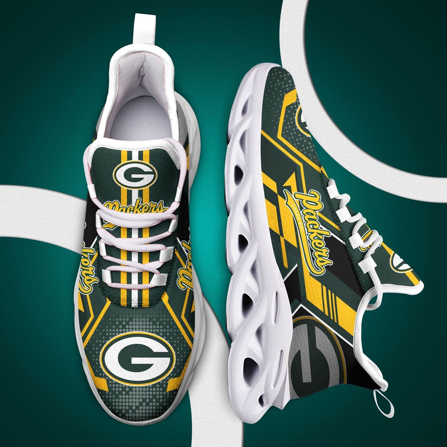 Green Bay Packers Yezy Running Sneakers 174