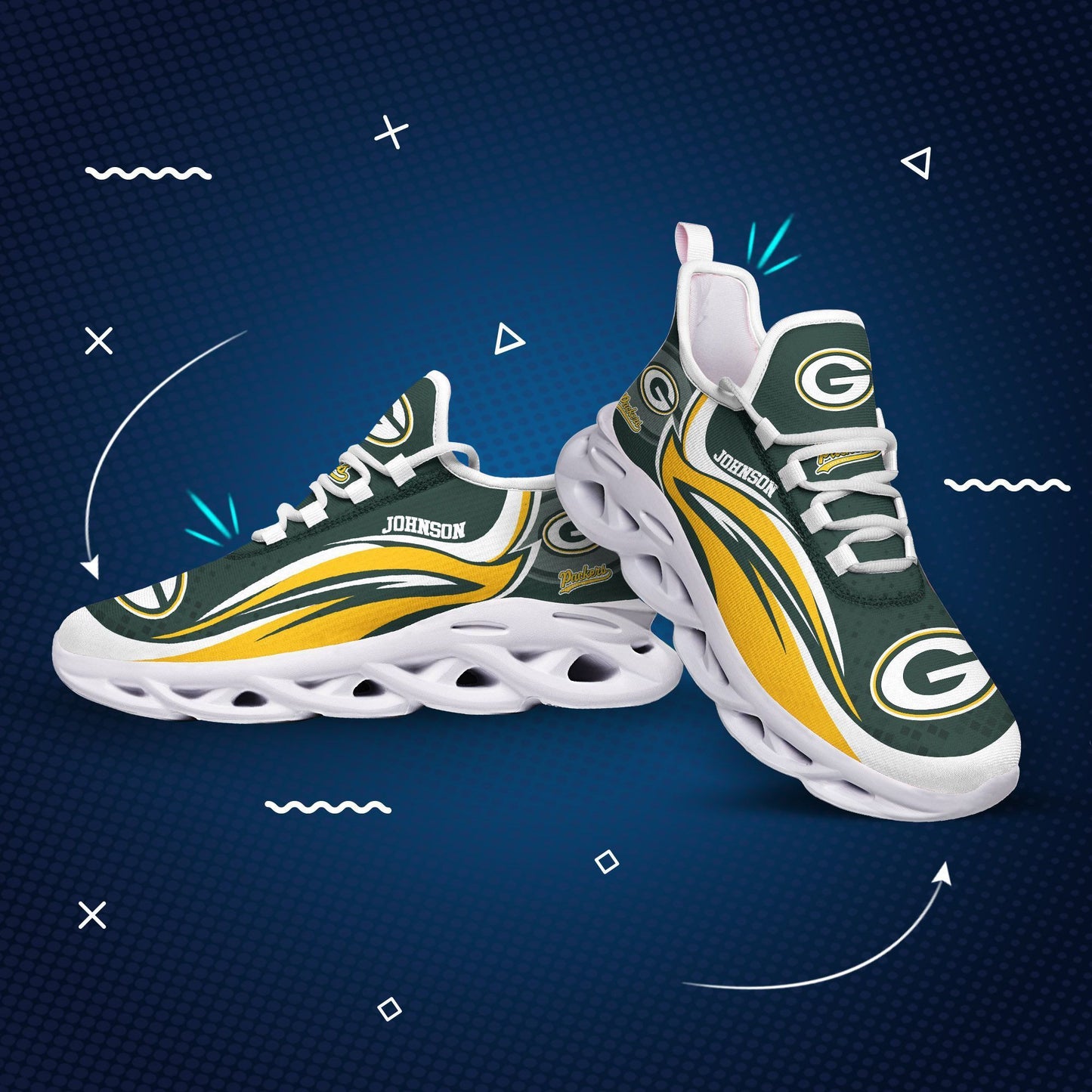 Green Bay Packers Yezy Running Sneakers 176