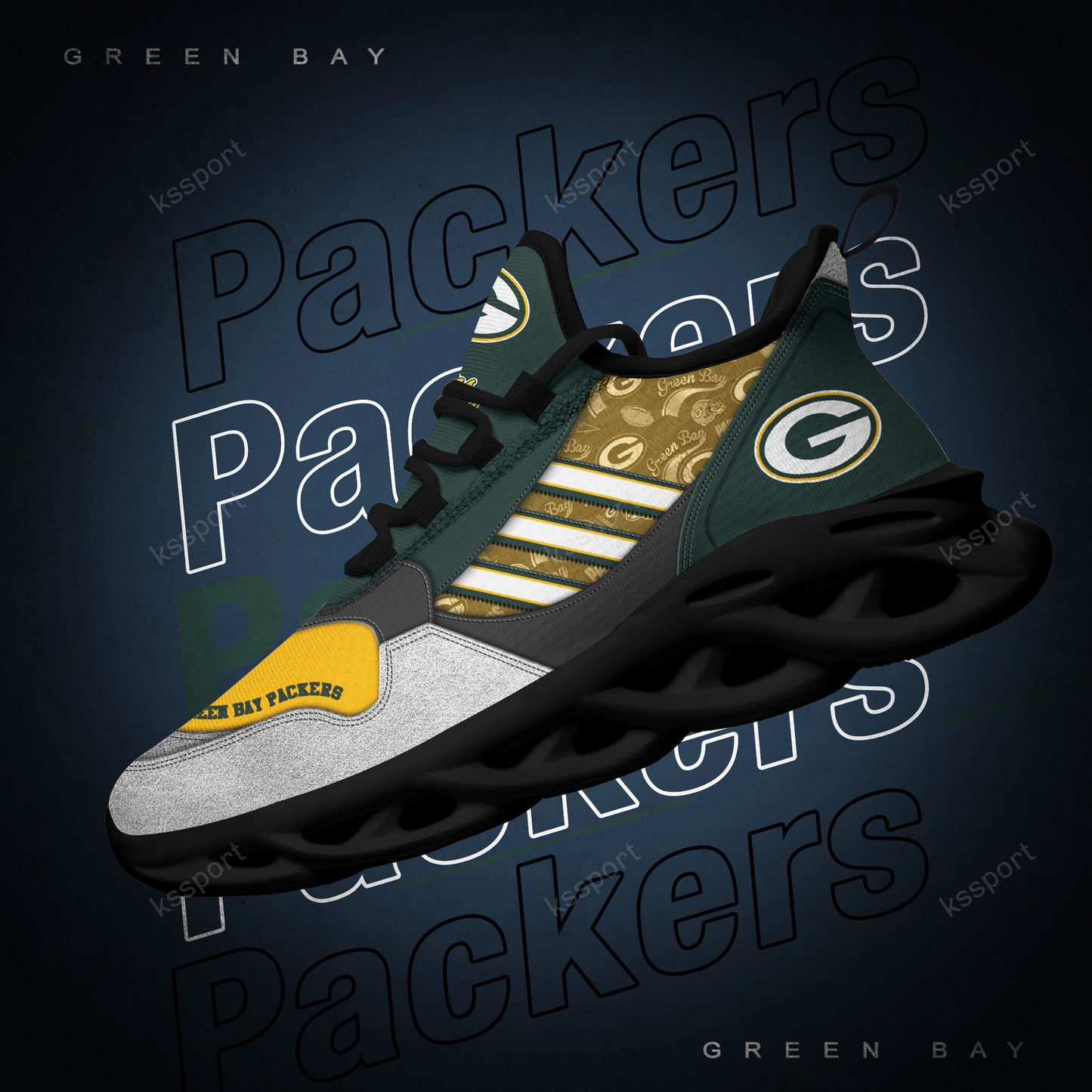 Green Bay Packers Yezy Running Sneakers BG730