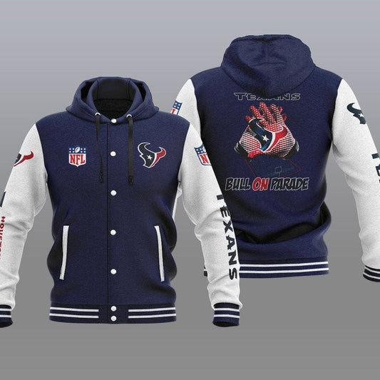 Houston Texans Hooded Button Jacket with Hood 39