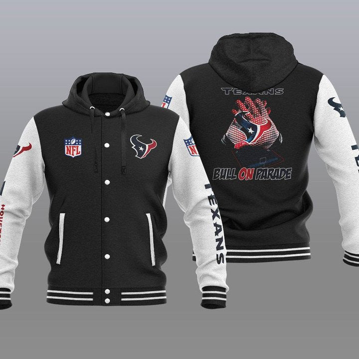 Houston Texans Hooded Button Jacket with Hood 39