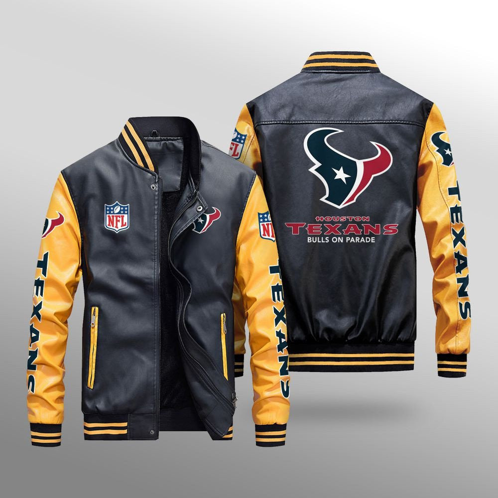 Houston Texans Leather Bomber Jacket BG17