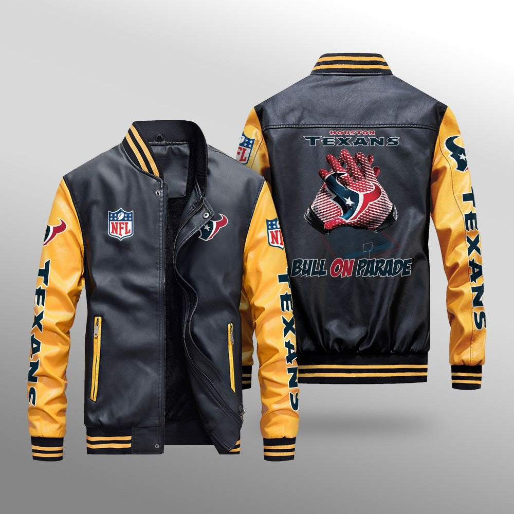 Houston Texans Leather Bomber Jacket BG26