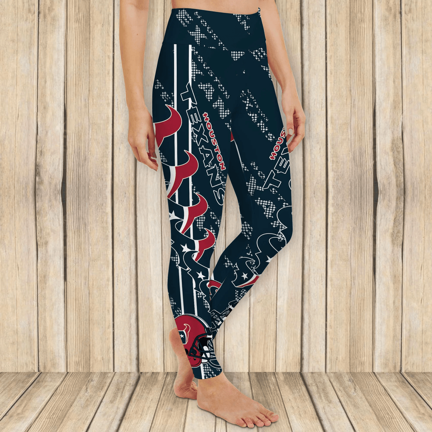 Houston Texans Leggings And Cross Tank Top BG12
