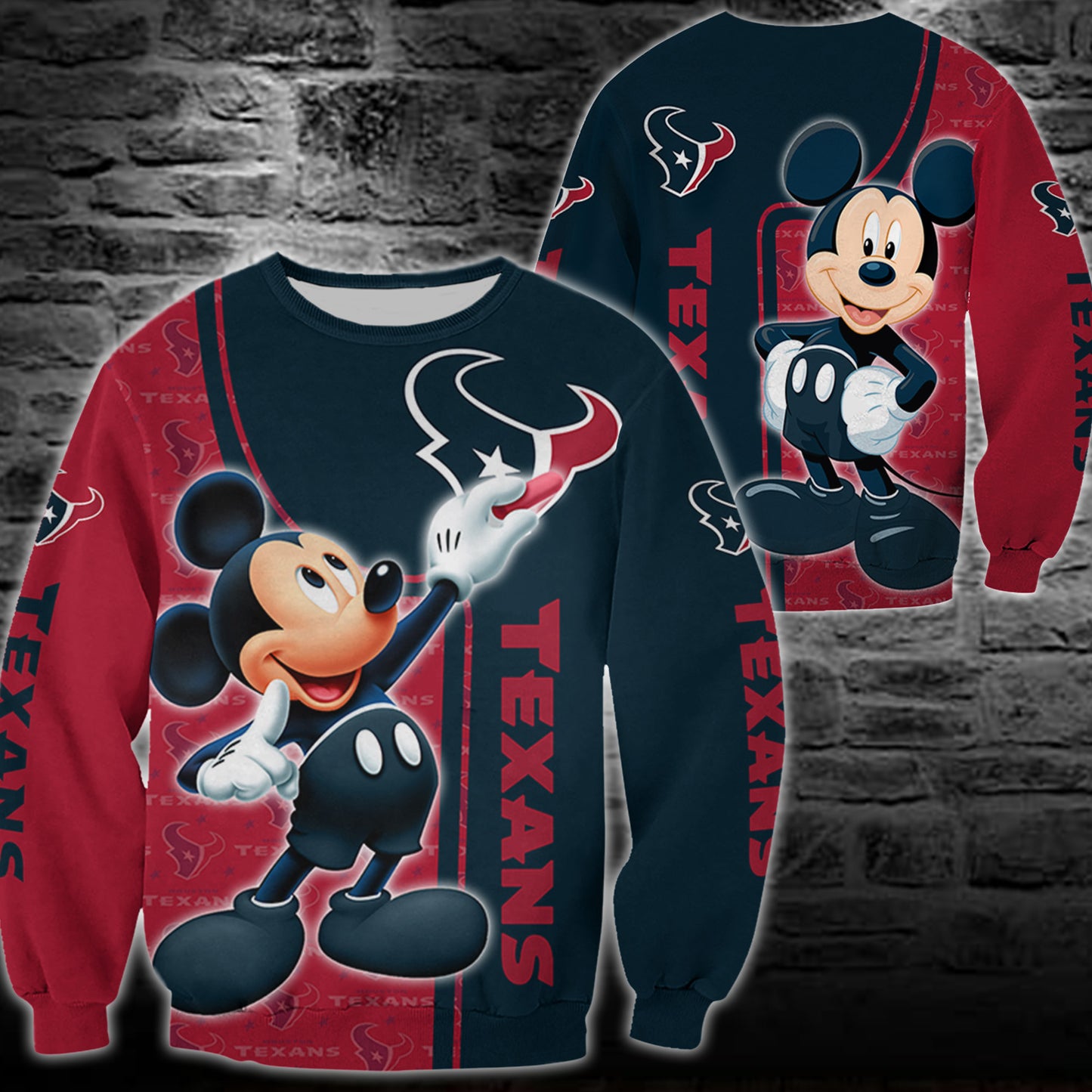 Houston Texans Mickey All Over Printed 126