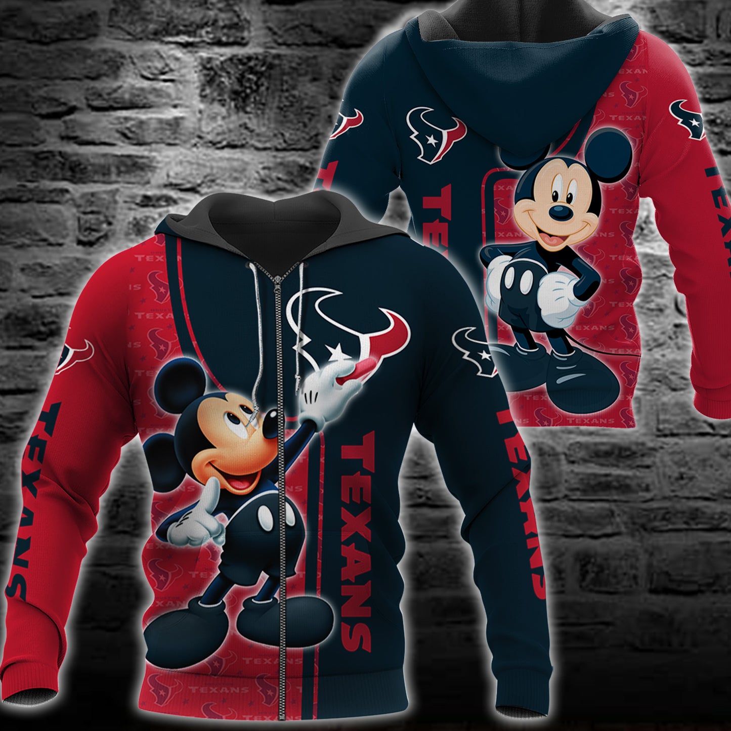 Houston Texans Mickey All Over Printed 126