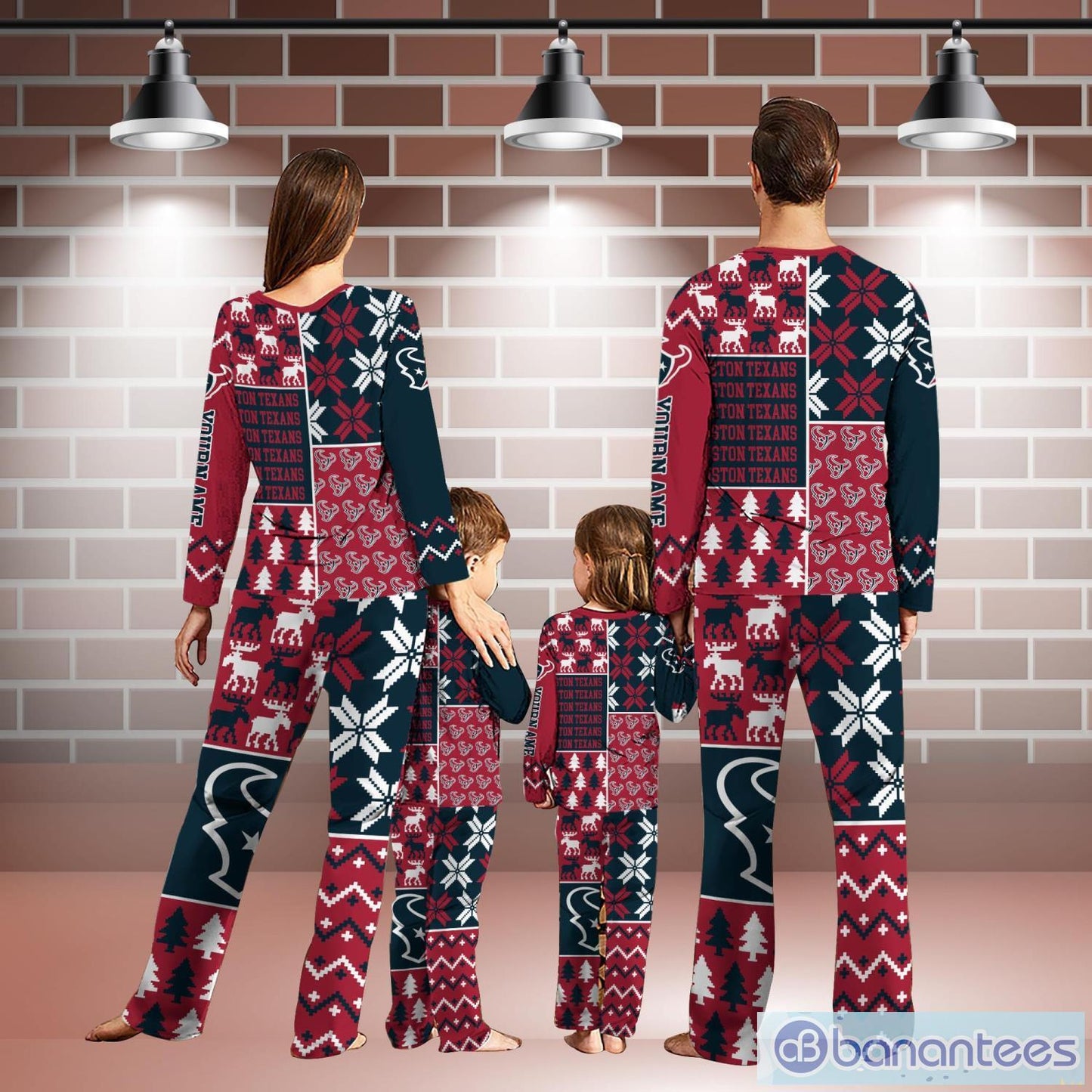 Houston Texans Pajamas Christmas Gift For Family AZCPYZAM109
