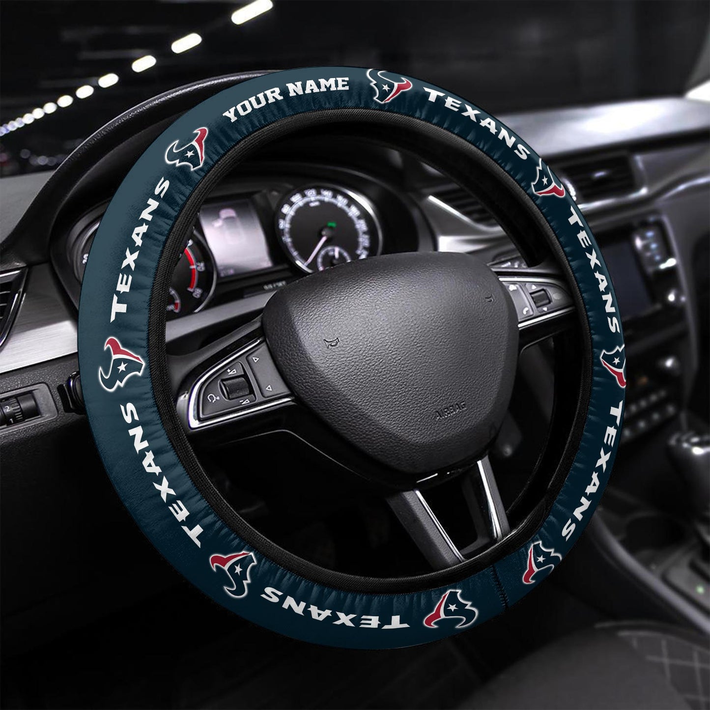 Houston Texans Personalized 3D Steering Wheel Cover 76