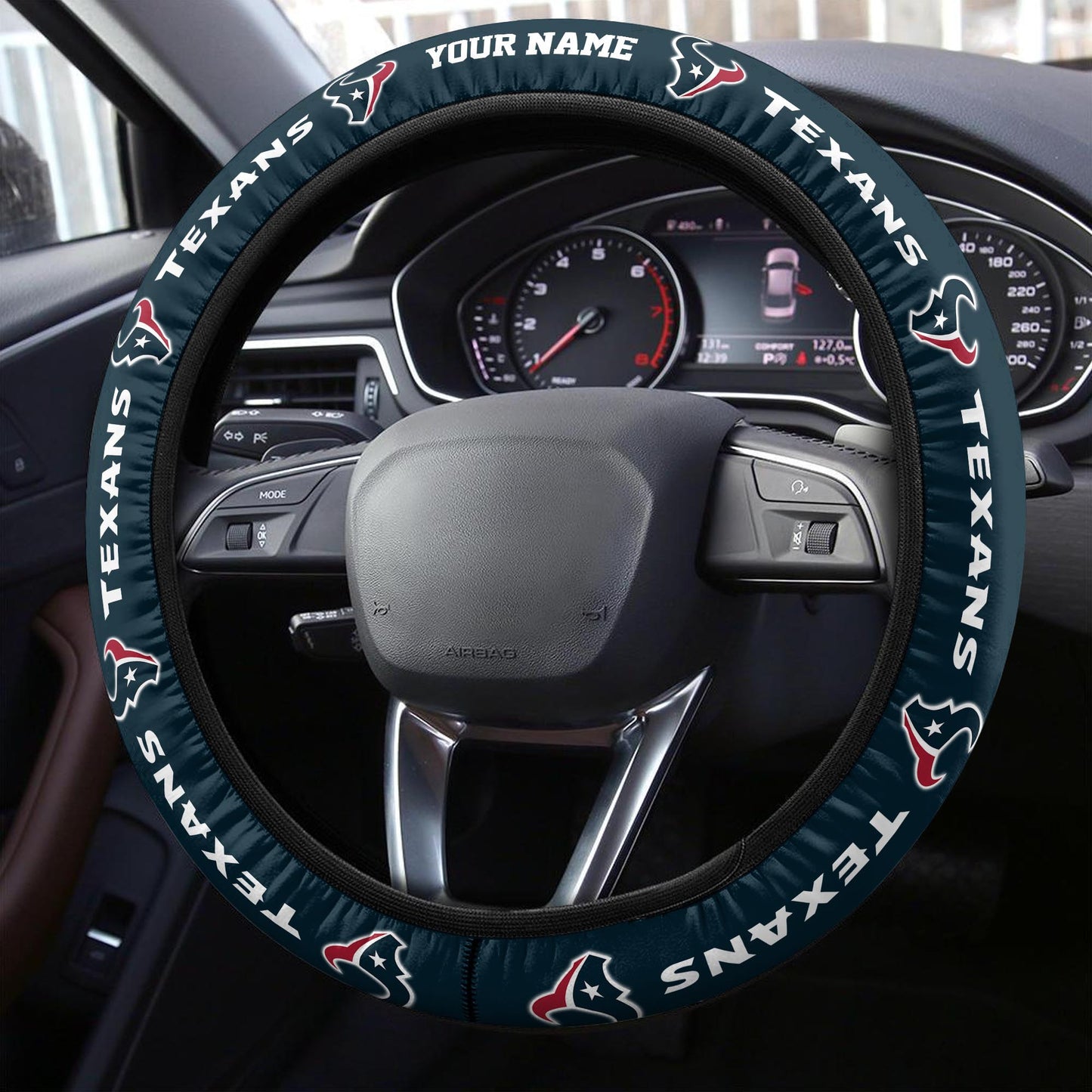 Houston Texans Personalized 3D Steering Wheel Cover 76