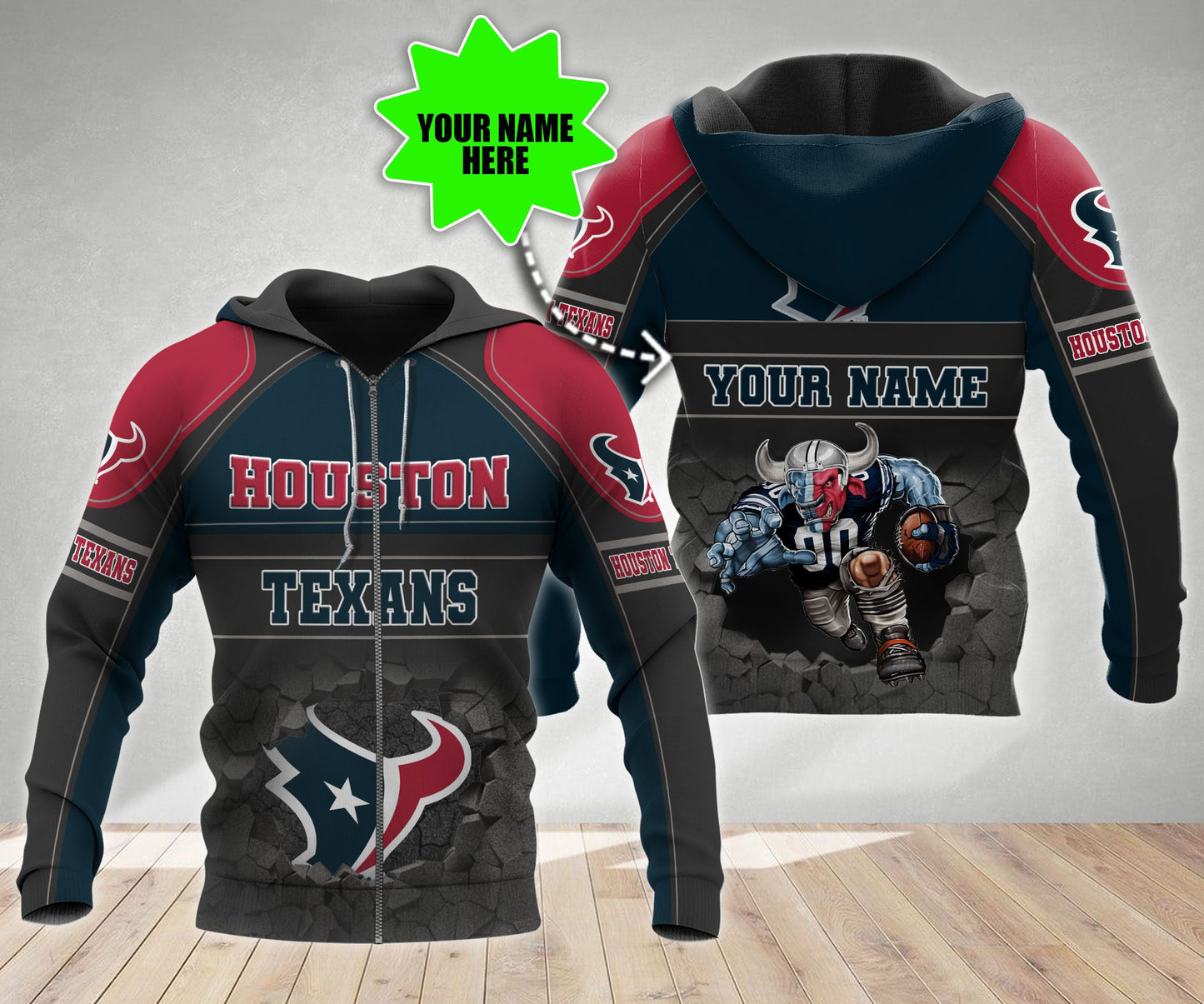 Houston Texans Personalized All Over Printed 578