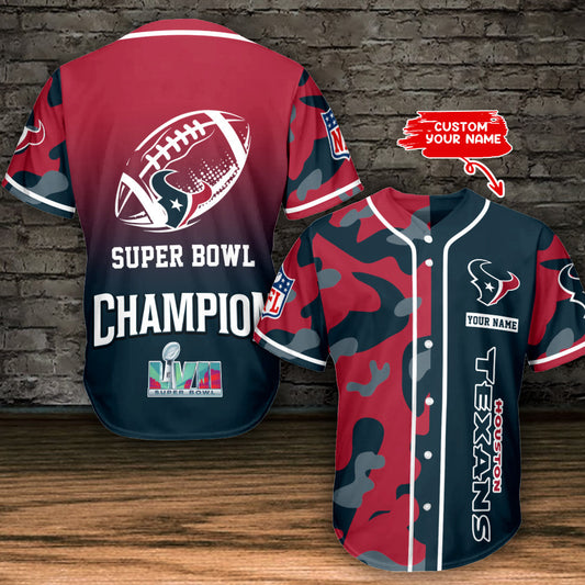Houston Texans Personalized Baseball Jersey BG545